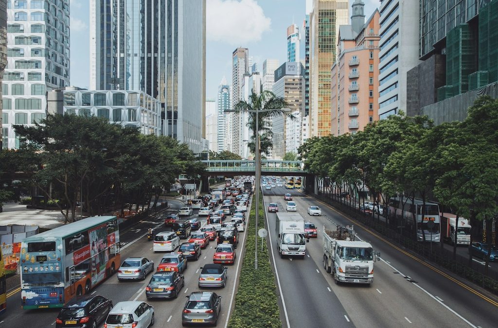 vehicles on the road during daytime